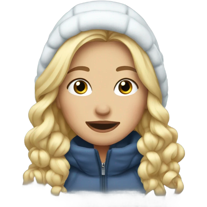 Blonde girl in snow emoji