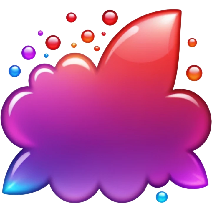 color gradient between red and purple glitter flash emoji