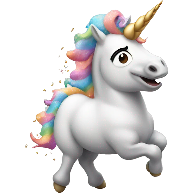 Unicorn farting sprinkles  emoji