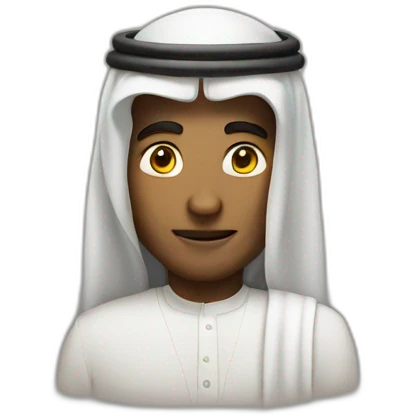 Saudi man wearing emoji