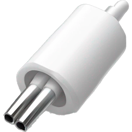 white stereo adapter mini jack to big jack for headphones  emoji