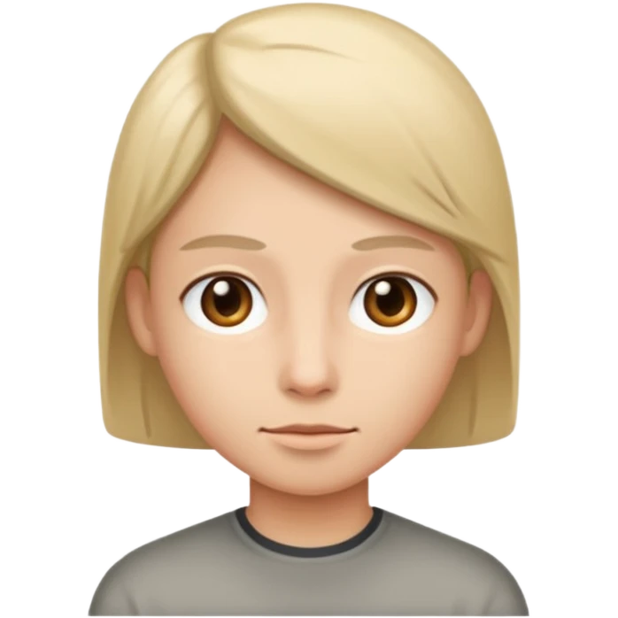 Straight face emoji