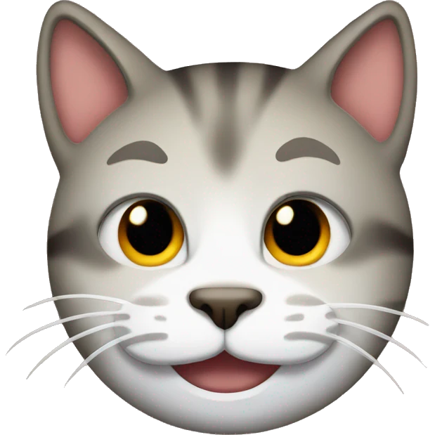 Happy emoji with cat mouth emoji