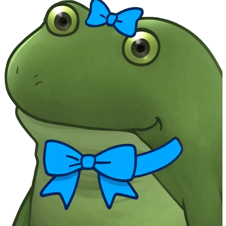 Blue bow emoji