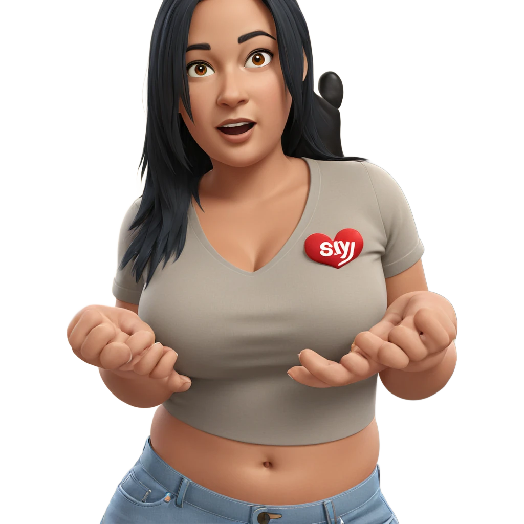 sassy girl with denim style emoji