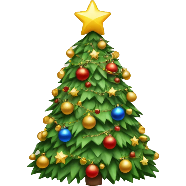 Very Decorated Christmas tree emoji