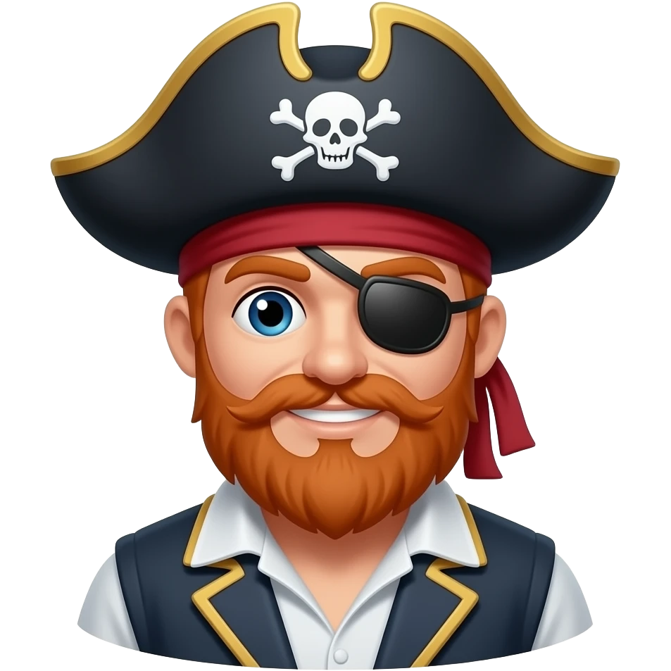 red beard pirate emoji