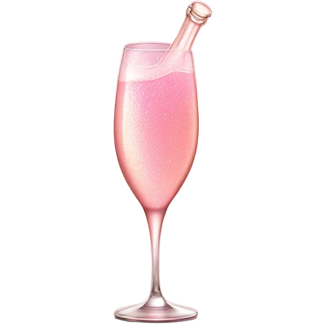 Pink champagne  emoji
