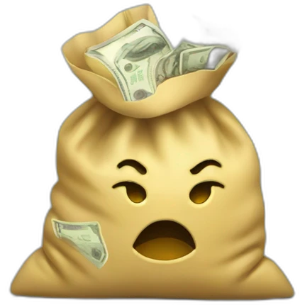  money spilling from a bag emoji