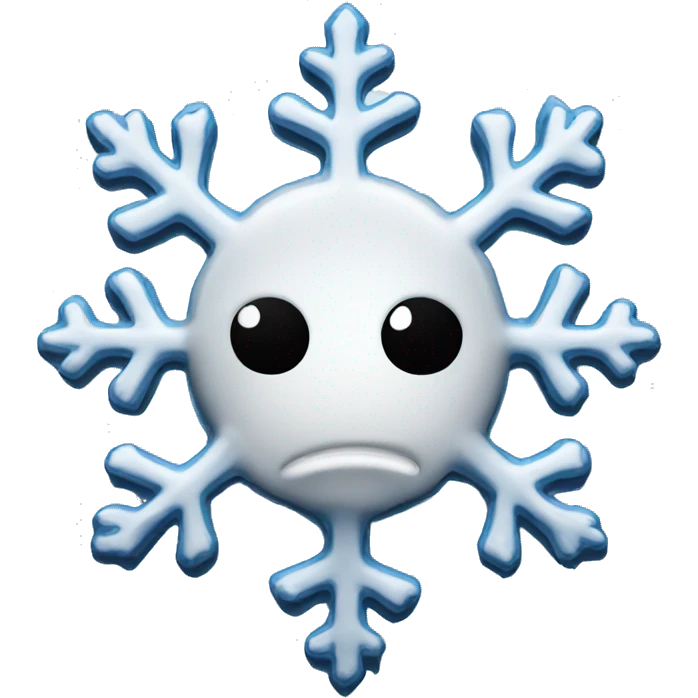 Melting snowflake emoji