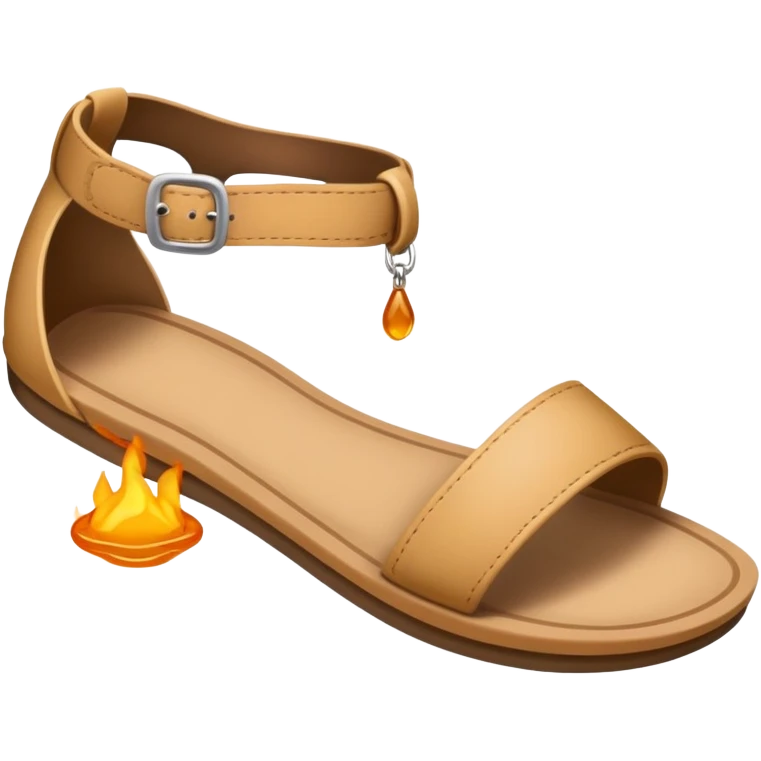 Hit in the head with a sandal emoji