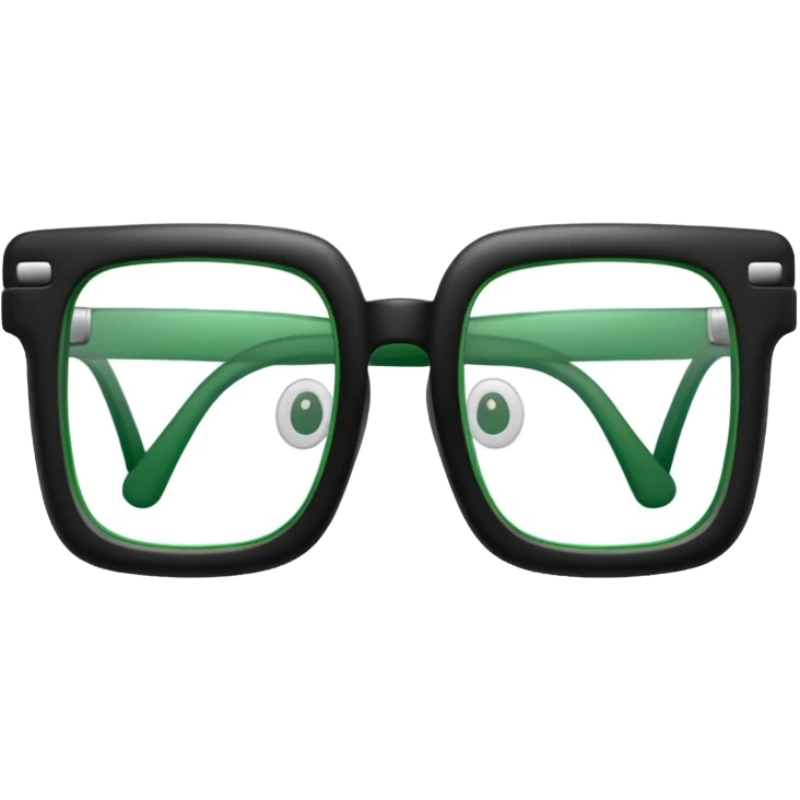 Green Square Spects. only spects. emoji