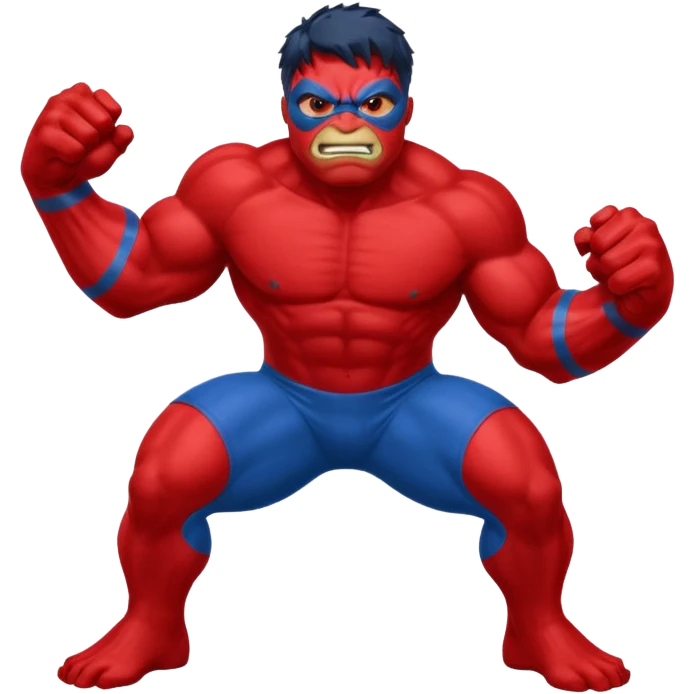 Hulk com roupa de homem arranha emoji