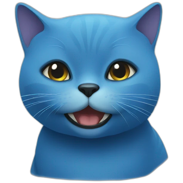 Chat bleu emoji