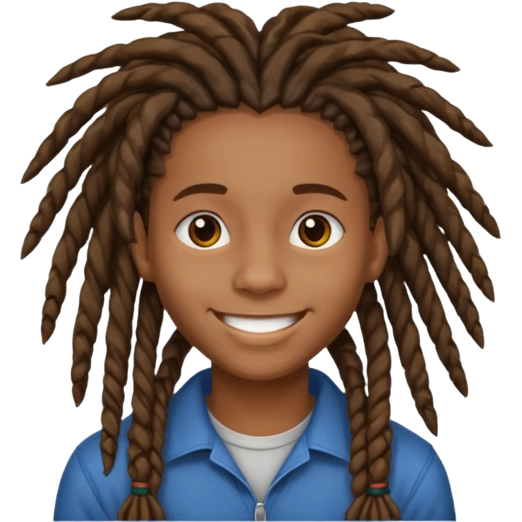 an african teen with dreadblocks emoji