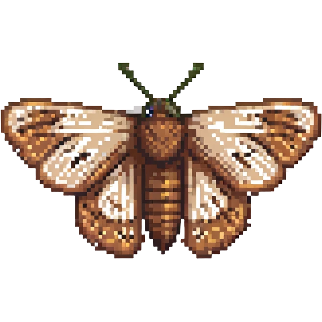 brown moth emoji