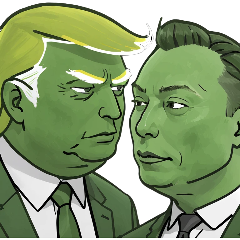 donald trump and elon musk breaking up  emoji