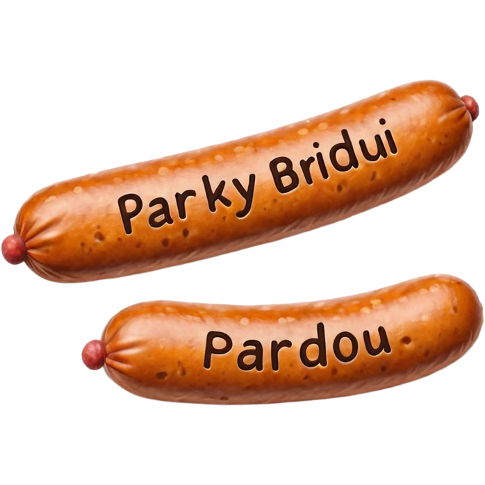 Saucisson avec écris en bas parky bridou emoji