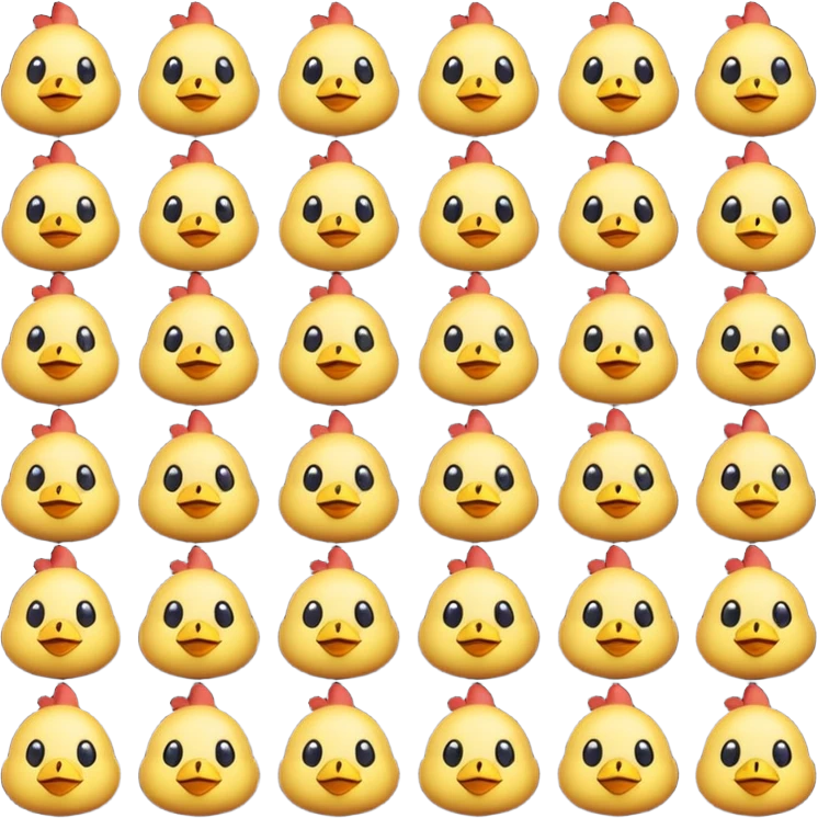 chicken 3d imoji count 100 transparent emoji