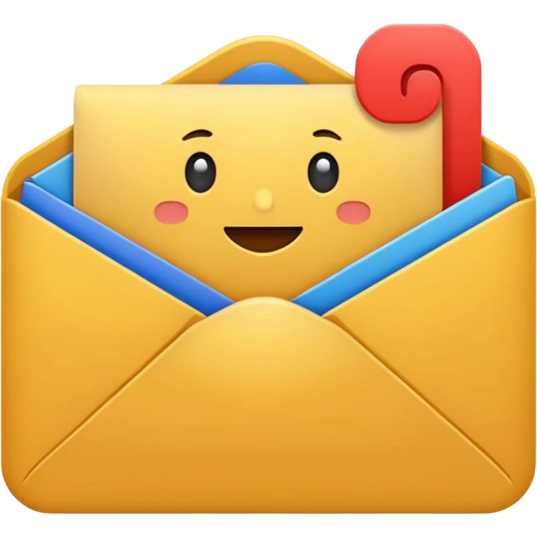 email inbox, very simple, minimal emoji