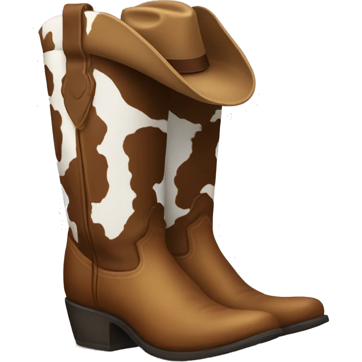 Cow boy boots emoji