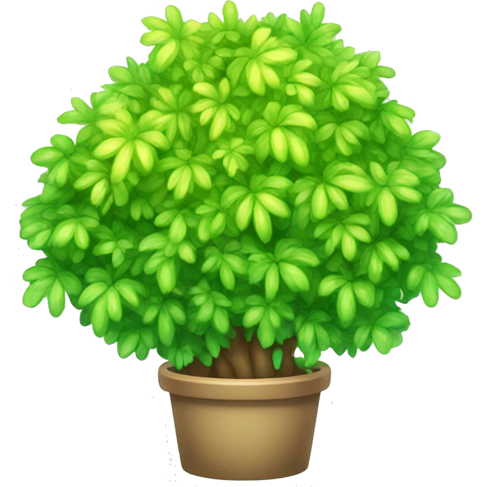  Colorful Shiny Kawaii Leaf-covered Grass Shrub Bush Fakémon full body emoji