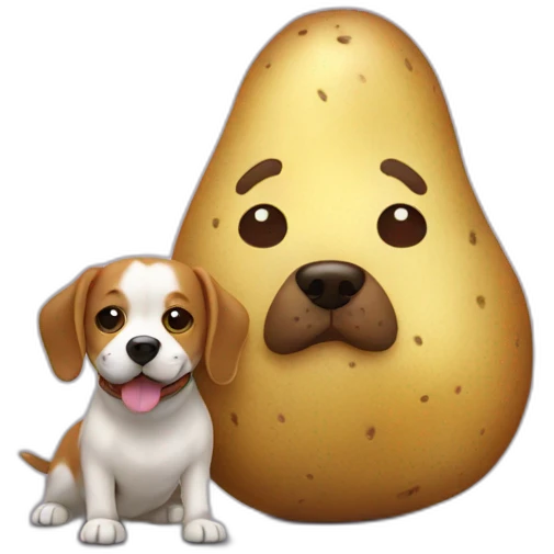 Dog and potato emoji
