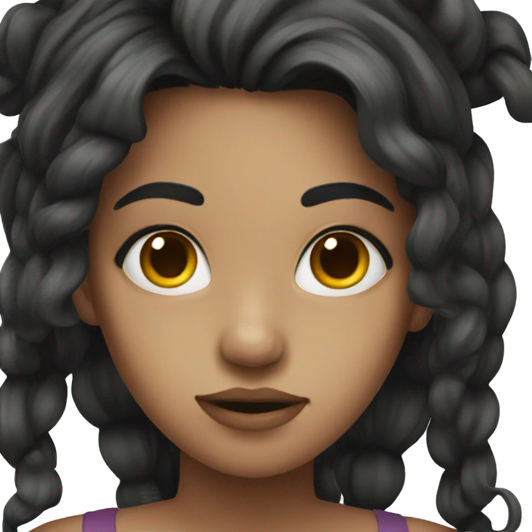 A toxic girl with dark hair emoji