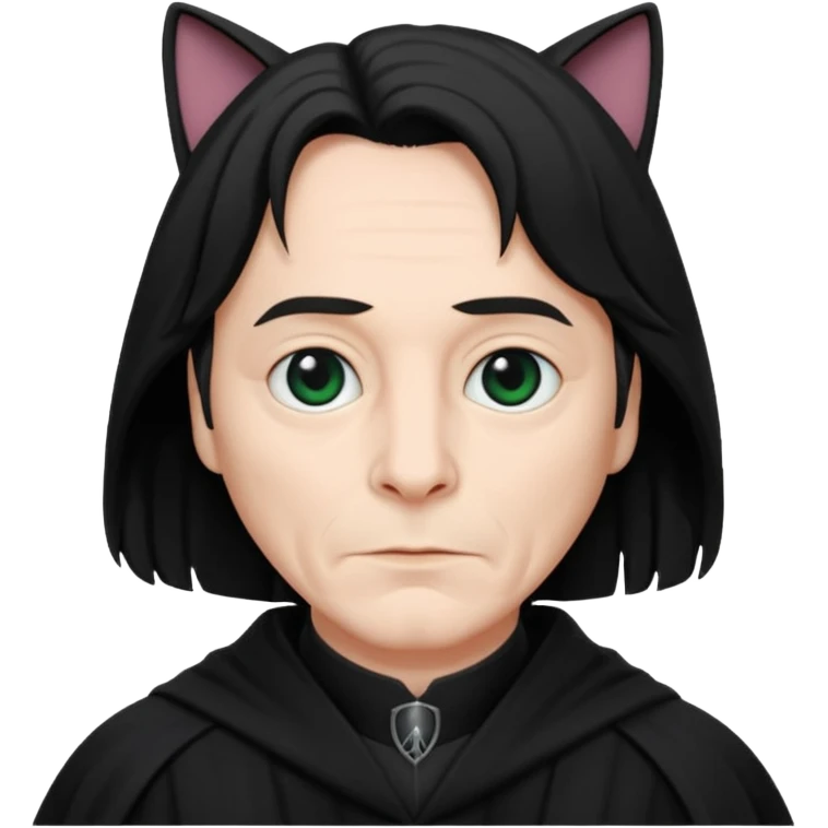 professor snape turning into a cat emoji