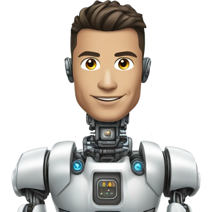 Cristiano Ronaldo in a robot costume emoji