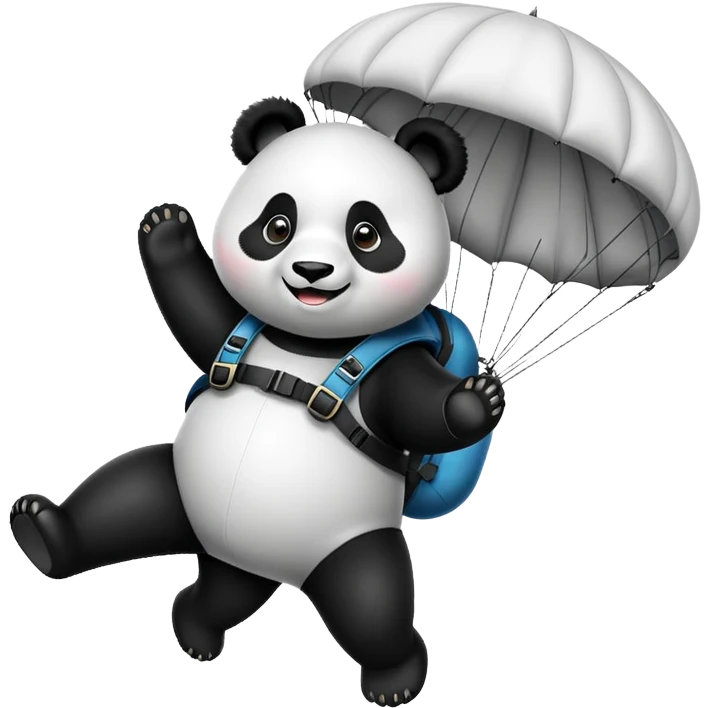 Panda parachuting  emoji