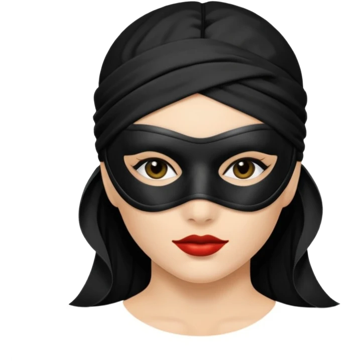 blindfolded masked woman emoji