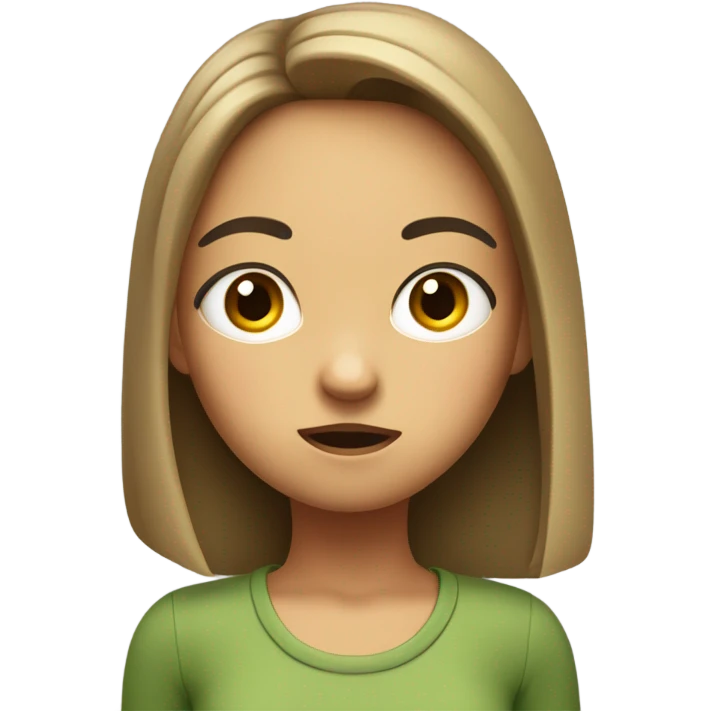 Girl looking confused emoji