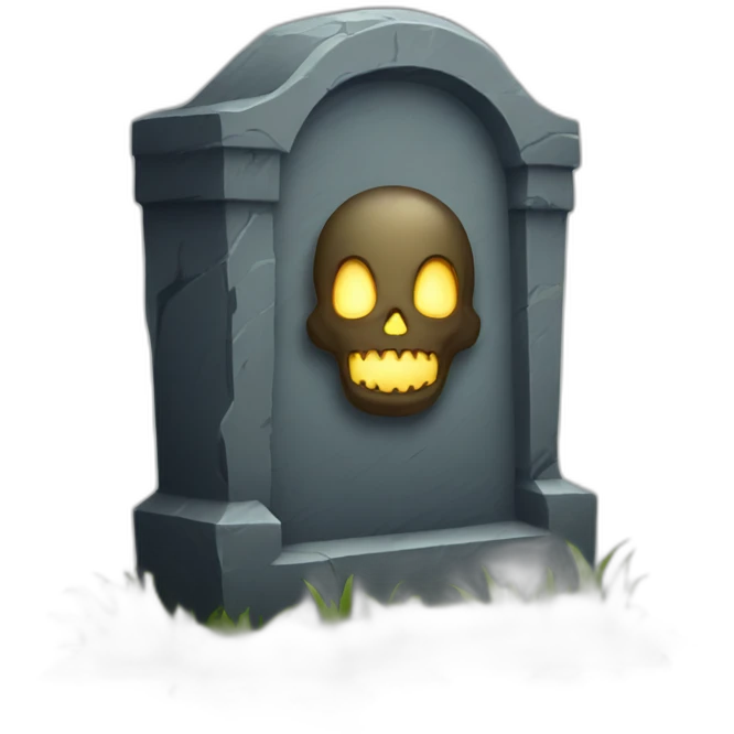 scary tombstone emoji