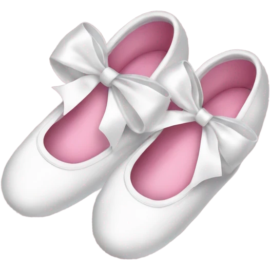 cute ballet slippers with bows and perfume emoji