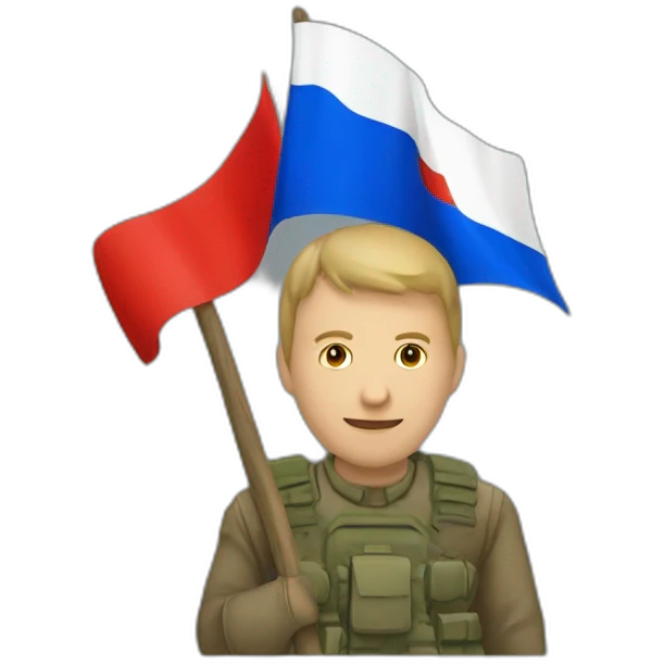 Russe avec son drapeau emoji