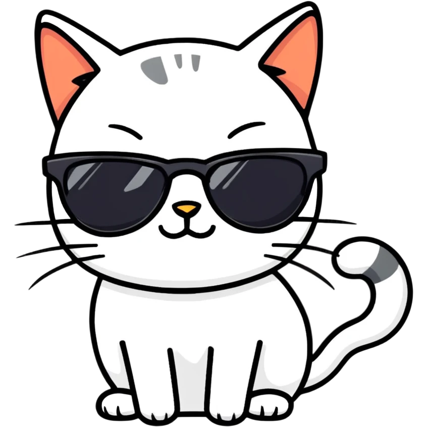 Cat with sunglasses emoji