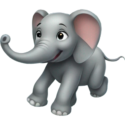 baby elephant crawling in a pool emoji