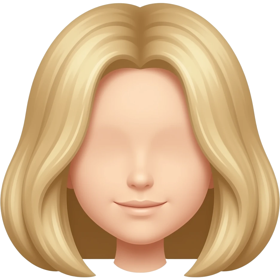 Blonde hair line no people emoji