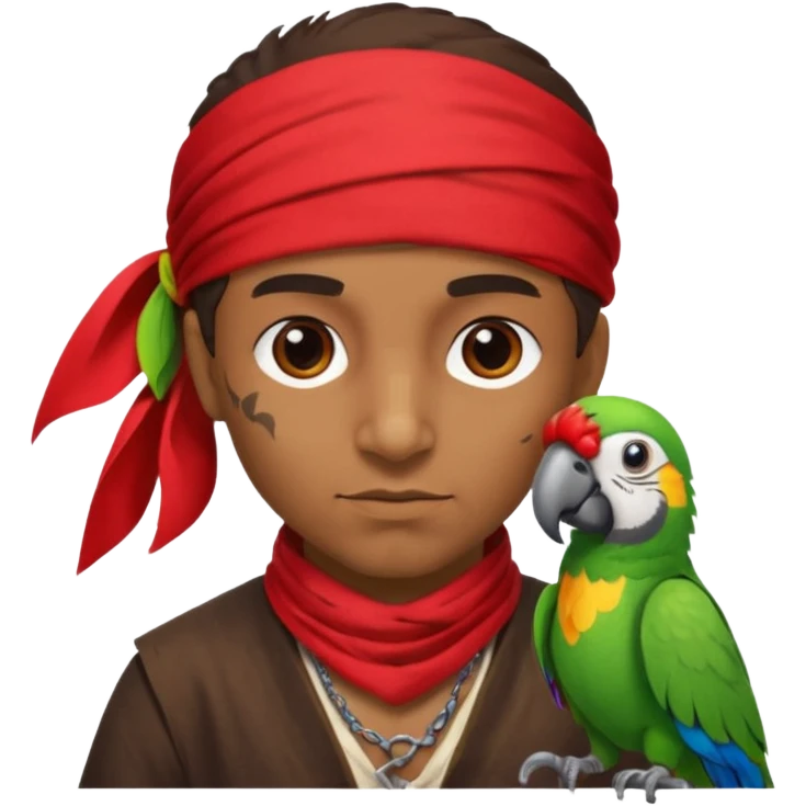 pirate and parrot emoji