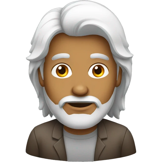 indian guy with mullet and facial hair working in laptop emoji