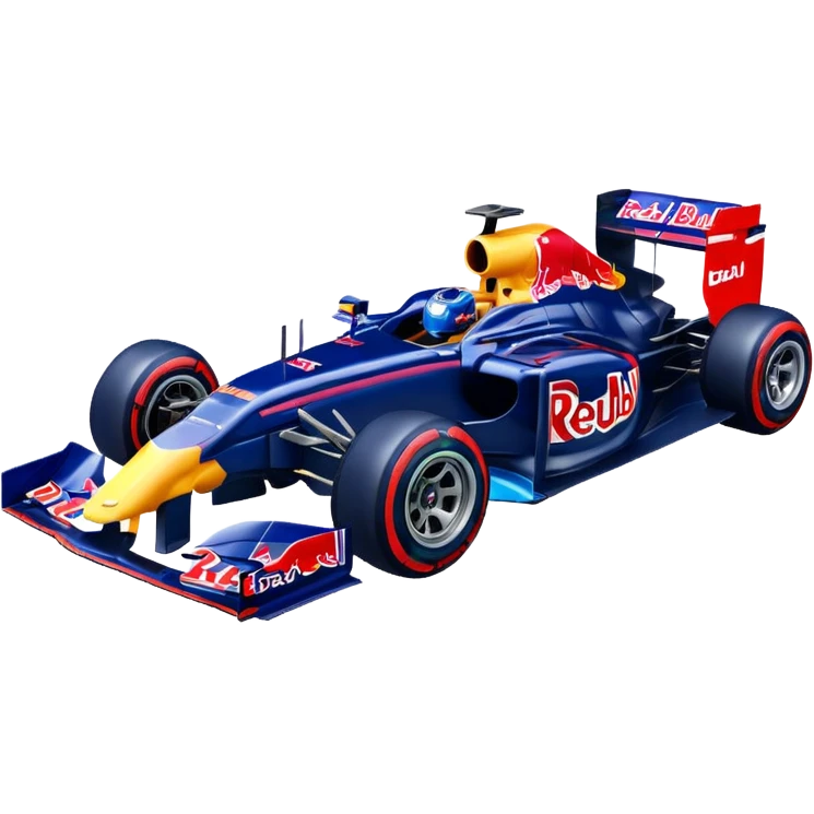 Red Bull F1 car driving animated emote emoji