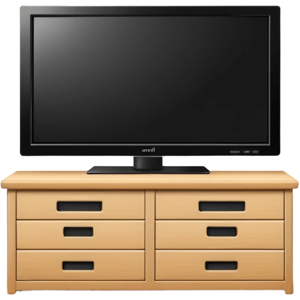 modern tv on a cupboard emoji