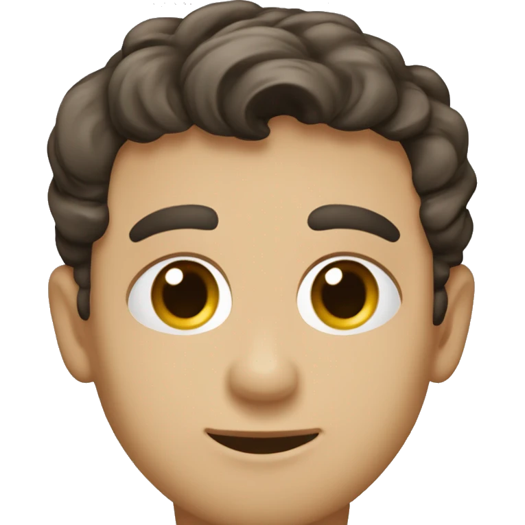 caucasian oval face, prominent cheekbones, expressive eyes, short wavy hair, and a warm, sincere expression, wearing a dark clerical robe and a white cravat. emoji