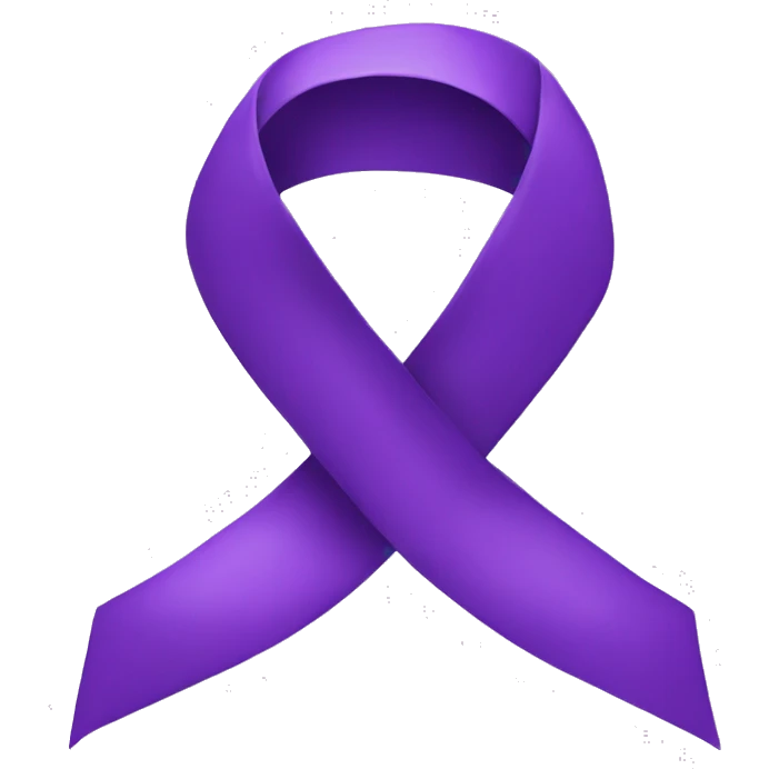 purple ribbon emoji