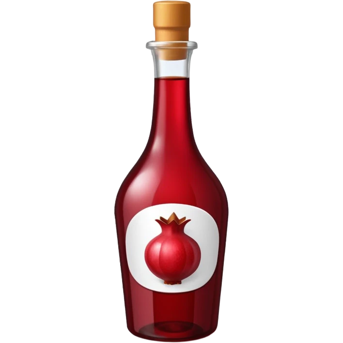 Pomegranate Syrup in a wine bottle emoji