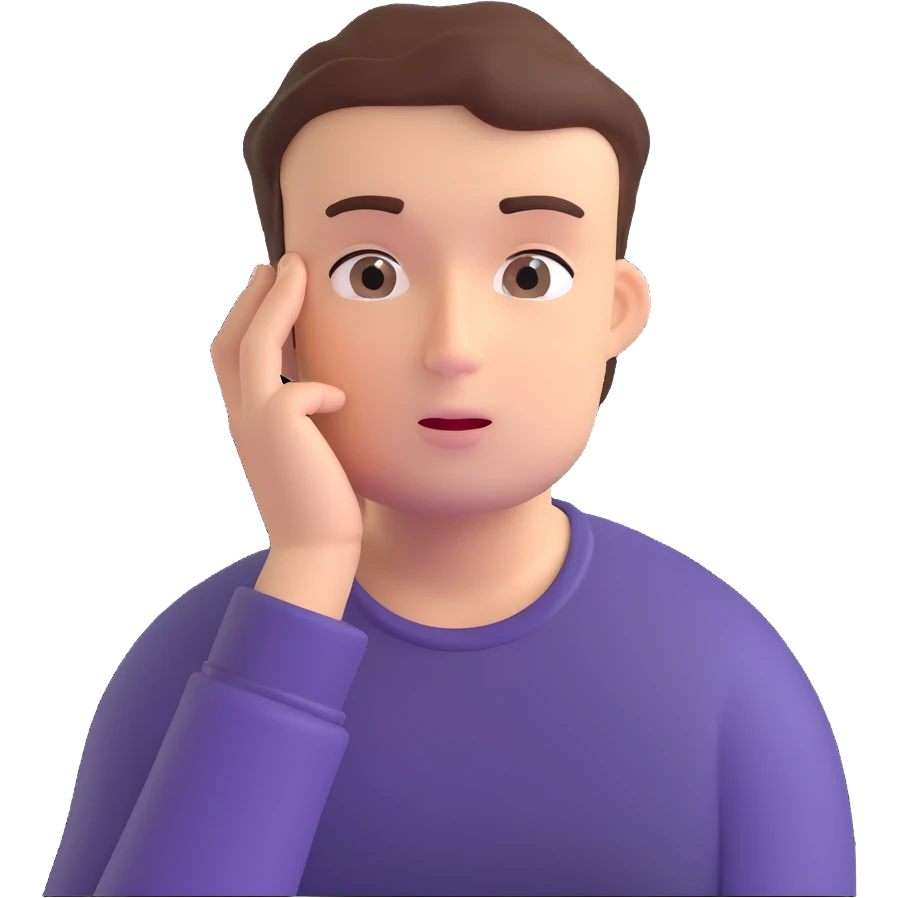 thinking face, looking up, hand on chin emoji