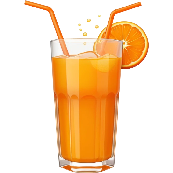 Super sweet mandarin emoji, fizzy juice splash, simple flat design, bold lines, bright orange, transparent background(with no eyes) emoji