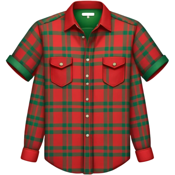buttoned tartan shirt emoji