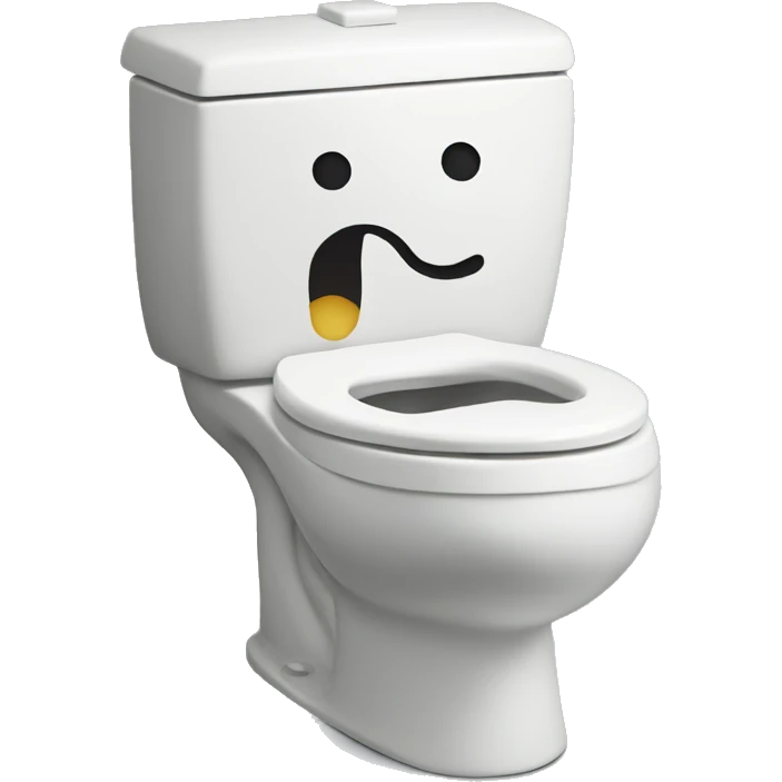 toilet with a face emoji